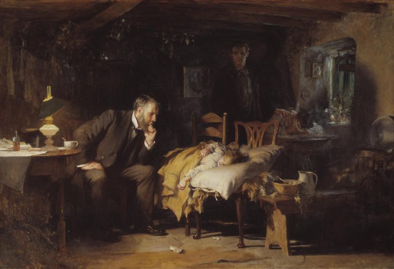 The Doctor exhibited 1891. Sir Luke Fildes 1843-1927. Presented by Sir Henry Tate 1894 