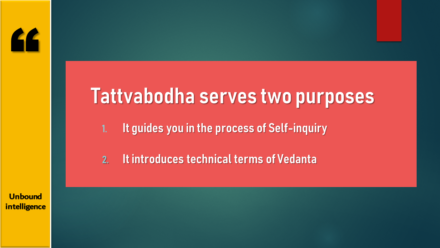 Tattvabodha – The fundamental text of Vedanta